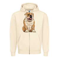 Sandshell english bulldog Zipper Hoodie - RanaPortraitStore