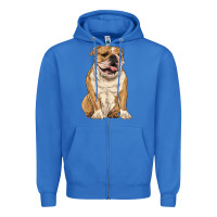 True Royal english bulldog Zipper Hoodie - RanaPortraitStore