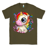 Army Green unicorn Classic Tee - Zillion Design Studio