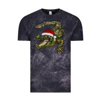 Cloud Black Christmas alligator Vintage Tee - BarkalooDesign