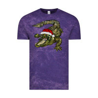 Cloud Purple Christmas alligator Vintage Tee - BarkalooDesign
