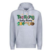 Heather Grey teaching lucky charm Premium Hoodie - MaliasSmallBusiness
