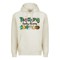 Oatmeal Heather teaching lucky charm Premium Hoodie - MaliasSmallBusiness