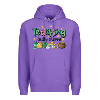 Purple teaching lucky charm Premium Hoodie - MaliasSmallBusiness