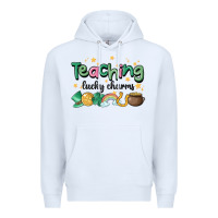 White teaching lucky charm Premium Hoodie - MaliasSmallBusiness