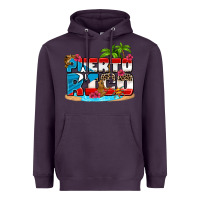 Plum puerto rico and flowers with frog Heavyweight Hoodie - AdoDesignShop