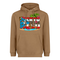 Toasted Coconut puerto rico and flowers with frog Heavyweight Hoodie - AdoDesignShop