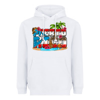 White puerto rico and flowers with frog Heavyweight Hoodie - AdoDesignShop