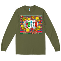 Army Green taco fiesta Long Sleeve Tee - Zillion Design Studio