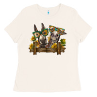 Bone 2 donkeys with sunflowers Ladies Tee - BarkalooDesign