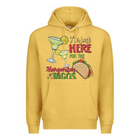 Antique Gold i'm here for the margaritas and tacos Premium Hoodie - MaliasSmallBusiness