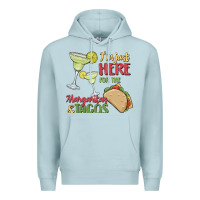 Blue Mist i'm here for the margaritas and tacos Premium Hoodie - MaliasSmallBusiness