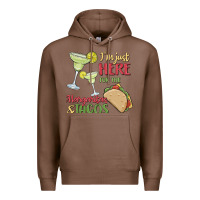 Chestnut i'm here for the margaritas and tacos Premium Hoodie - MaliasSmallBusiness