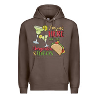 Coffee i'm here for the margaritas and tacos Premium Hoodie - MaliasSmallBusiness
