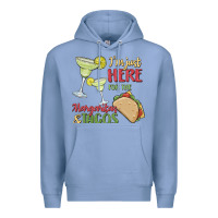 Colony Blue i'm here for the margaritas and tacos Premium Hoodie - MaliasSmallBusiness