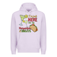 Lilac i'm here for the margaritas and tacos Premium Hoodie - MaliasSmallBusiness