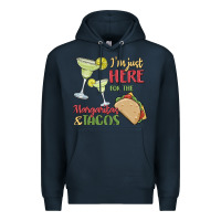Navy i'm here for the margaritas and tacos Premium Hoodie - MaliasSmallBusiness