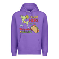Purple i'm here for the margaritas and tacos Premium Hoodie - MaliasSmallBusiness