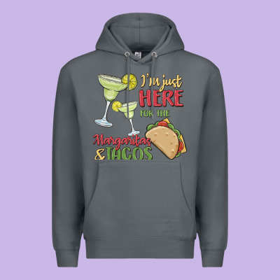 I'm Here For The Margaritas And Tacos Premium Hoodie Designed By Maliassmallbusiness