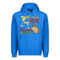 True Royal i'm here for the margaritas and tacos Premium Hoodie - MaliasSmallBusiness