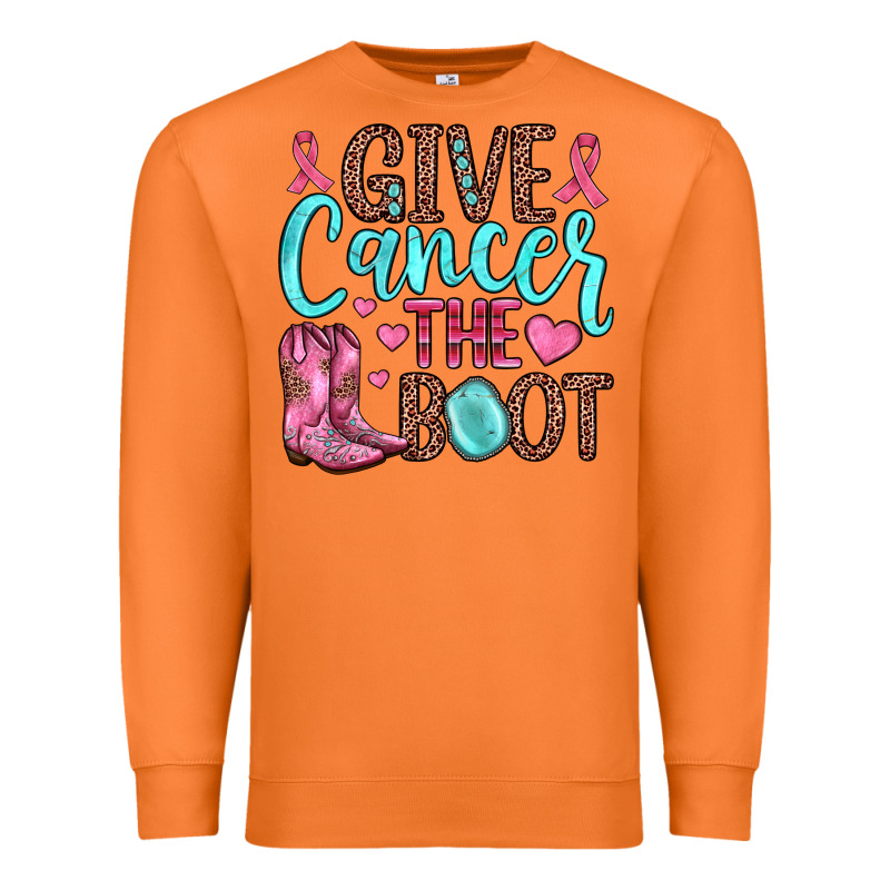 Give Cancer The Boot Premium Sweatshirt by JahusDesignShop | Teevron