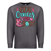 Charcoal Heather give cancer the boot Premium Sweatshirt - JahusDesignShop
