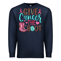 Navy give cancer the boot Premium Sweatshirt - JahusDesignShop