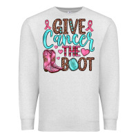 Oatmeal Heather give cancer the boot Premium Sweatshirt - JahusDesignShop