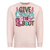 Pale Pink give cancer the boot Premium Sweatshirt - JahusDesignShop