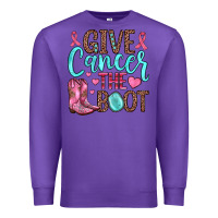 Purple give cancer the boot Premium Sweatshirt - JahusDesignShop