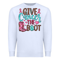 White give cancer the boot Premium Sweatshirt - JahusDesignShop