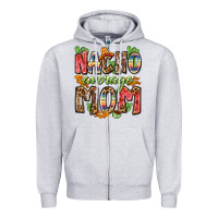 Heather Grey nacho average mom Zipper Hoodie - Zillion Design Studio