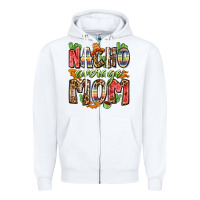 White nacho average mom Zipper Hoodie - Zillion Design Studio