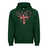 Forest Green retro christian valentine Urban Hoodie - MaliasSmallBusiness