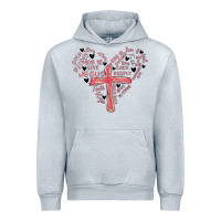 Heather Grey retro christian valentine Urban Hoodie - MaliasSmallBusiness