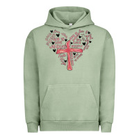 Pigment Oil Green retro christian valentine Urban Hoodie - MaliasSmallBusiness