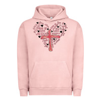 Pigment Salmon retro christian valentine Urban Hoodie - MaliasSmallBusiness