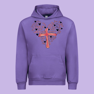Retro Christian Valentine Urban Hoodie Designed By Maliassmallbusiness