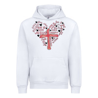 White retro christian valentine Urban Hoodie - MaliasSmallBusiness
