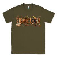 Army Green melanin teacher Classic Tee - texasbilliewilder