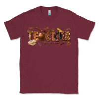 Burgundy melanin teacher Classic Tee - texasbilliewilder