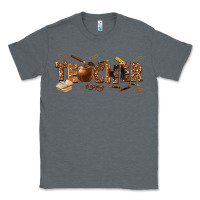 Charcoal Heather melanin teacher Classic Tee - texasbilliewilder