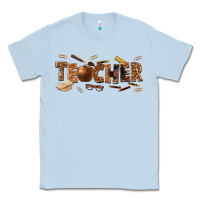 Dusty Blue melanin teacher Classic Tee - texasbilliewilder
