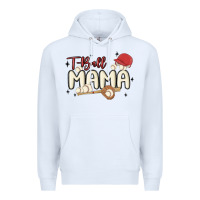 White t ball mama baseball Premium Hoodie - MaliasSmallBusiness