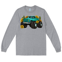Monster Truck With Sunflower Western Long Sleeve Tee | Teevron