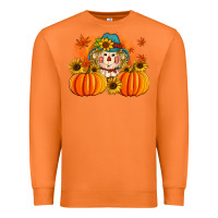 Carrot fall scarecrow with pumpkins Premium Sweatshirt - Artiststas