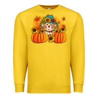 Lemon fall scarecrow with pumpkins Premium Sweatshirt - Artiststas