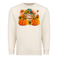 Sandshell fall scarecrow with pumpkins Premium Sweatshirt - Artiststas