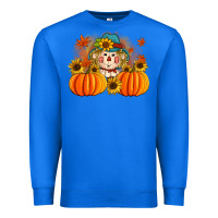 True Royal fall scarecrow with pumpkins Premium Sweatshirt - Artiststas