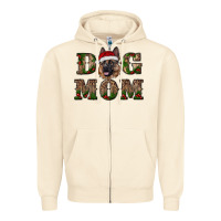 Sandshell chriistmas dog mom with german shepherd Zipper Hoodie - RanaPortraitStore